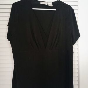 Worthington Black V-Neck Blouse